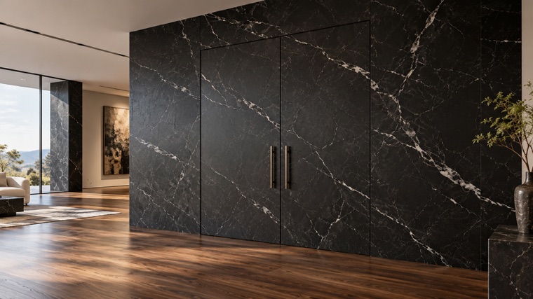 Flush double doors