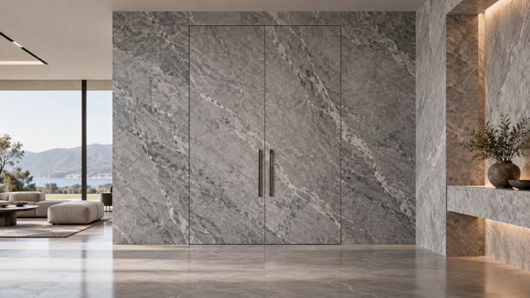 Flush double doors