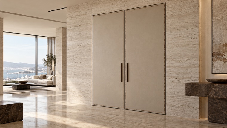 Flush double doors