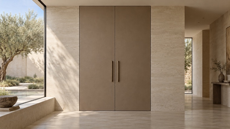 Flush double doors