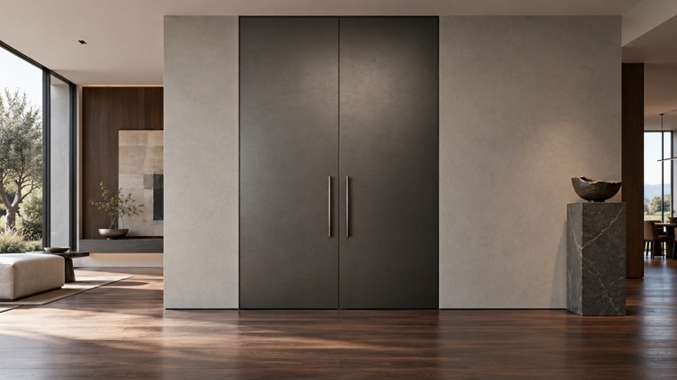 Flush double doors
