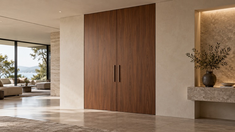Flush double doors