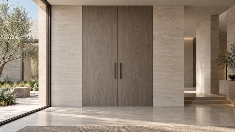 Flush double doors
