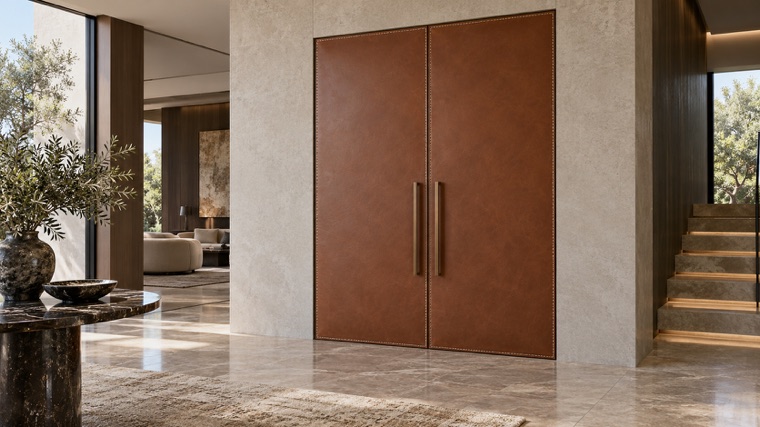 Flush double doors