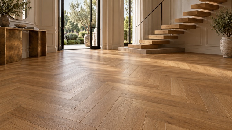 Engineered oak floor