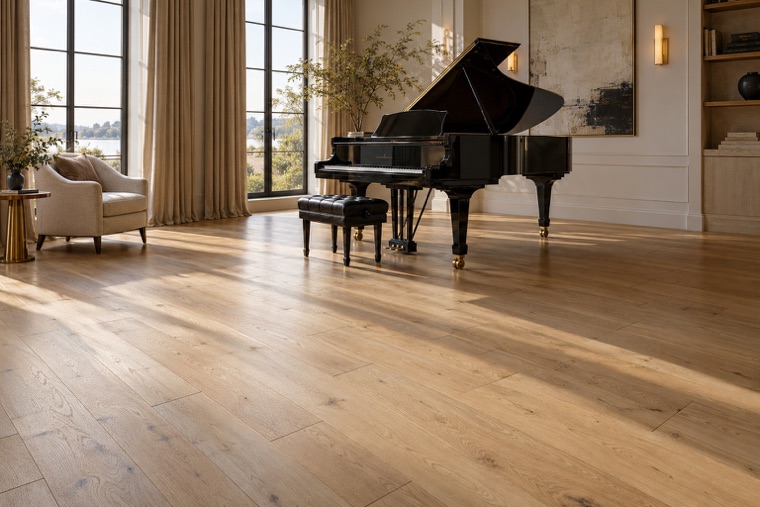 Baby Grand on Champagne Oak