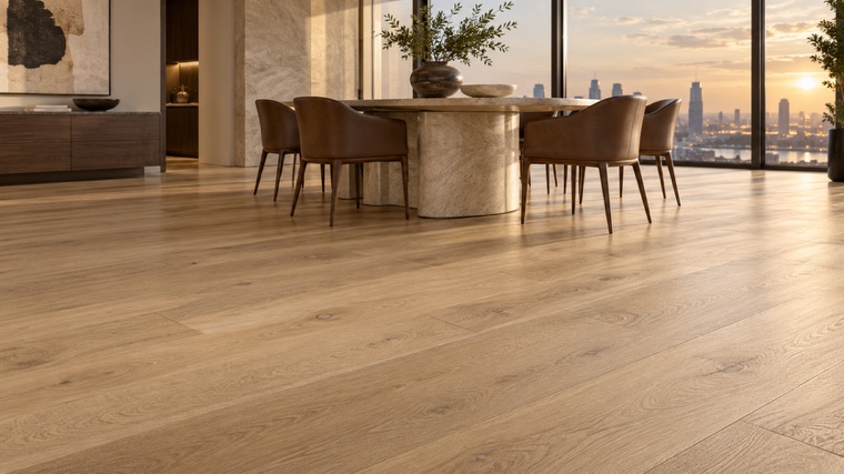 Engineered oak floor