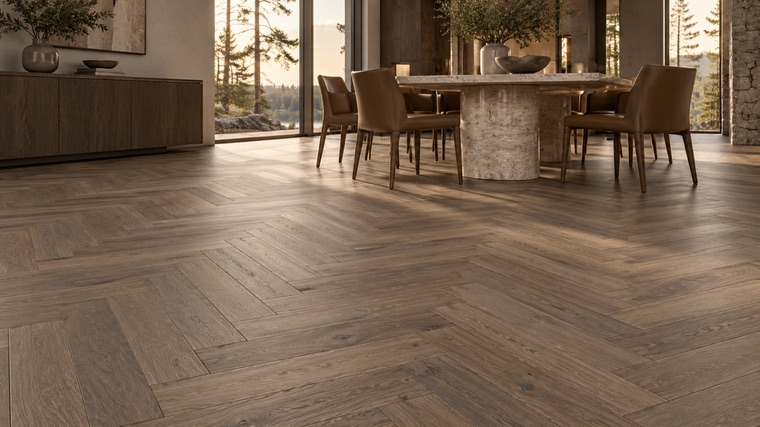 Engineered oak floor