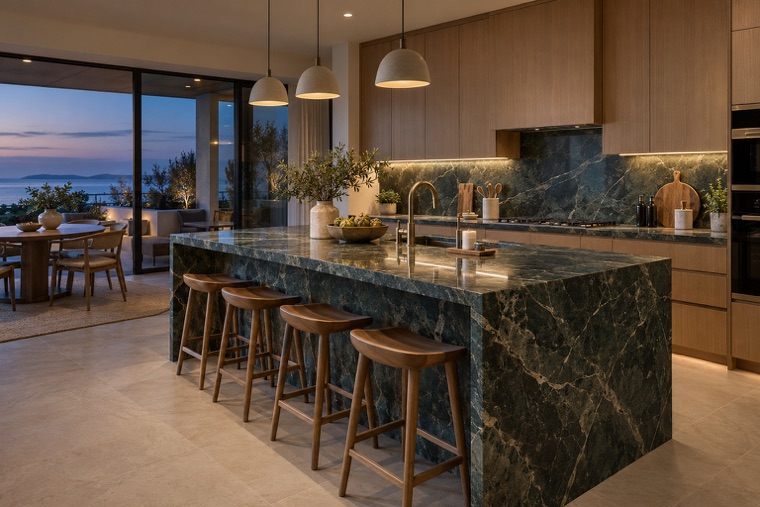 Stone island kitchen