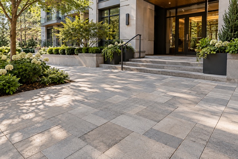 Luxury Paver Promenade with Accessible Steps