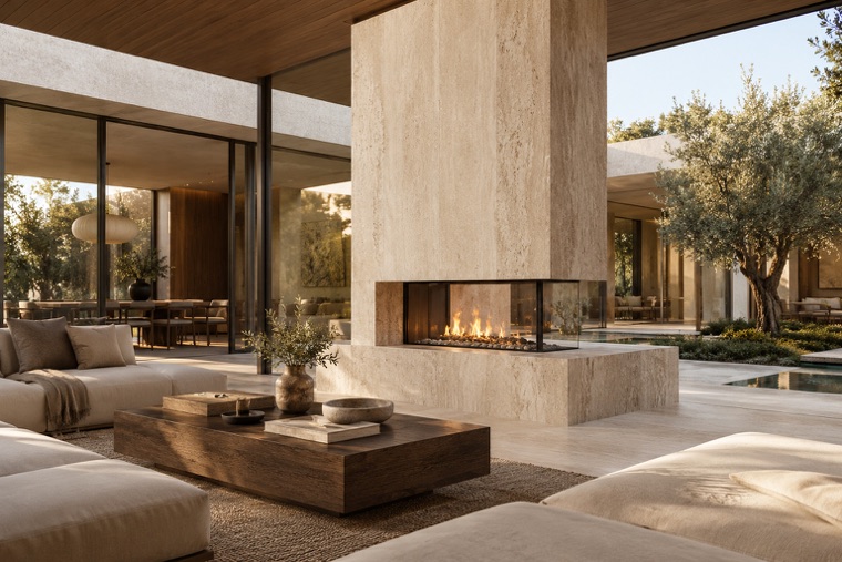 Porcelain slab interior