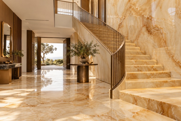 Porcelain slab interior
