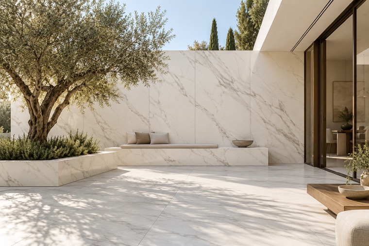 Porcelain slab interior