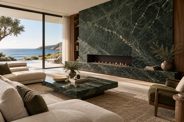 Porcelain slab interior