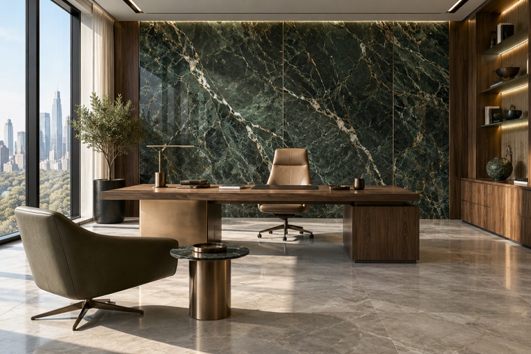 Porcelain slab interior