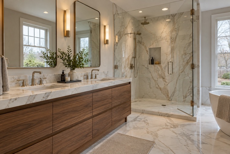 Porcelain slab interior