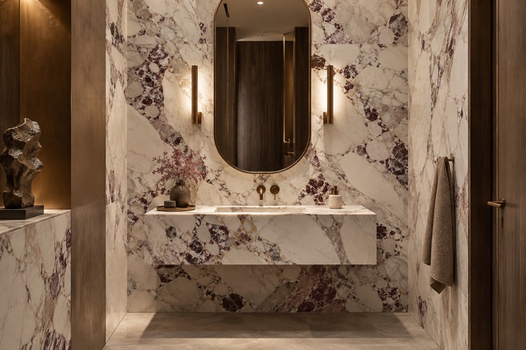 Porcelain slab interior