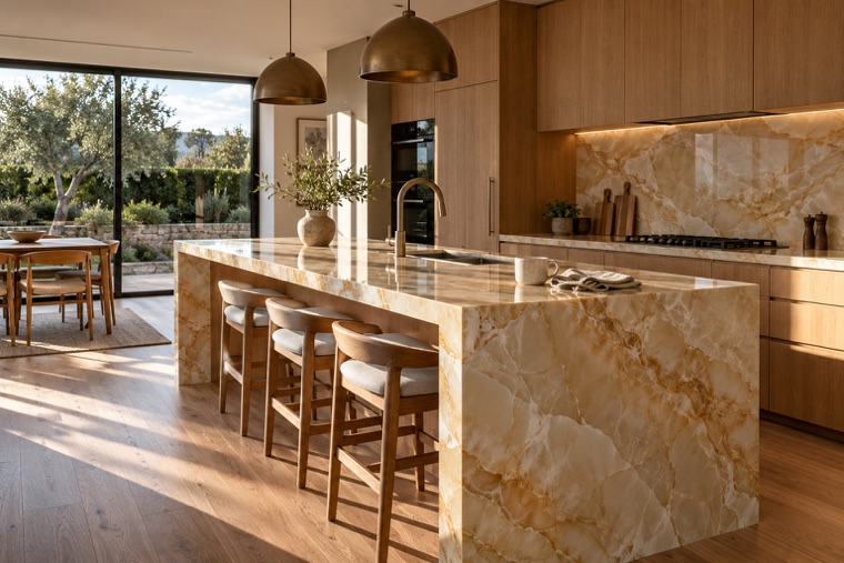 Porcelain slab interior