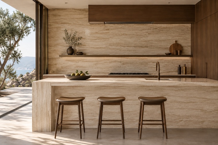Porcelain slab interior