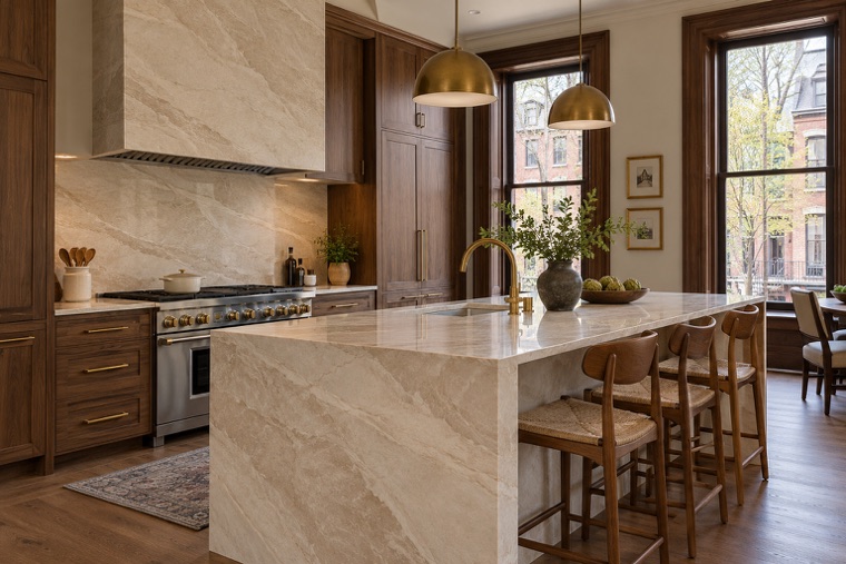 Porcelain slab interior