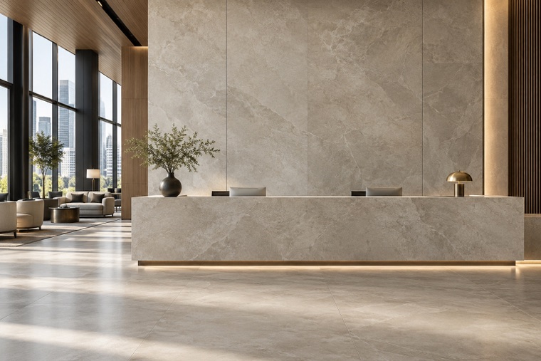 Porcelain slab interior