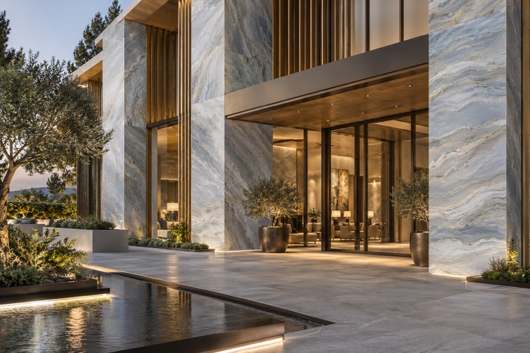 Porcelain slab interior