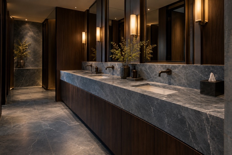 Porcelain slab interior