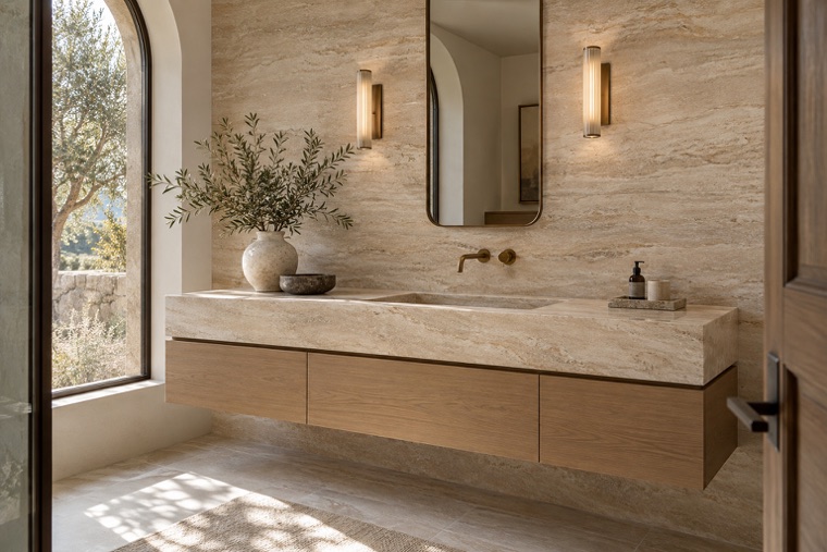 Porcelain slab interior