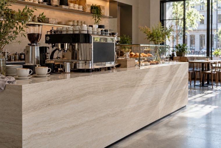 Porcelain slab interior