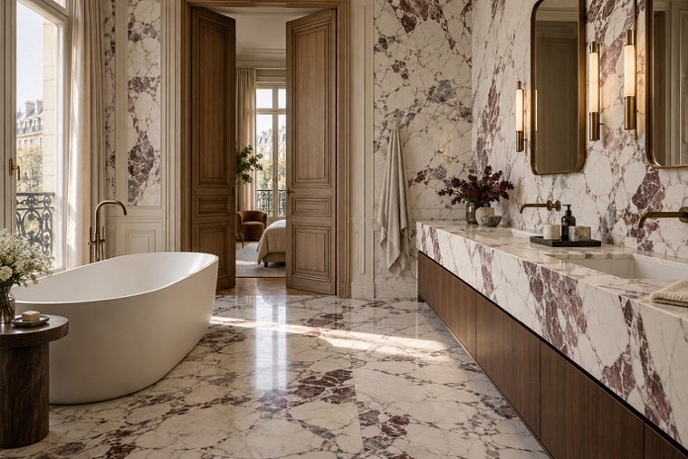 Porcelain slab interior