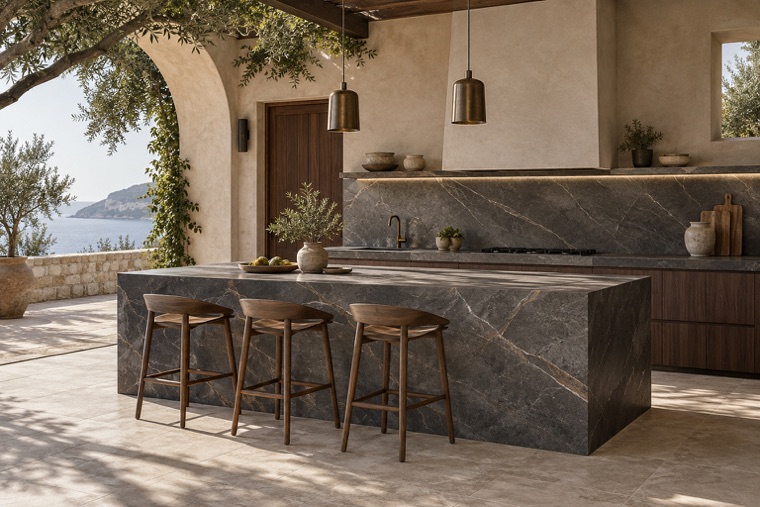 Porcelain slab interior