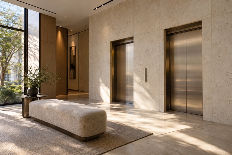 Porcelain slab interior