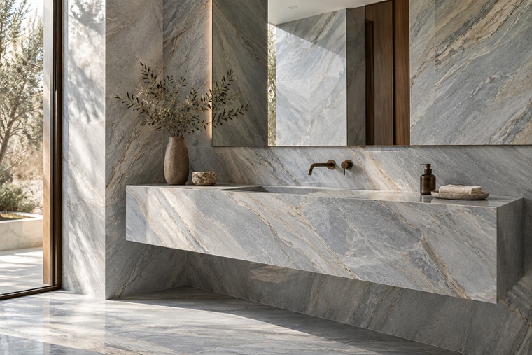 Porcelain slab interior
