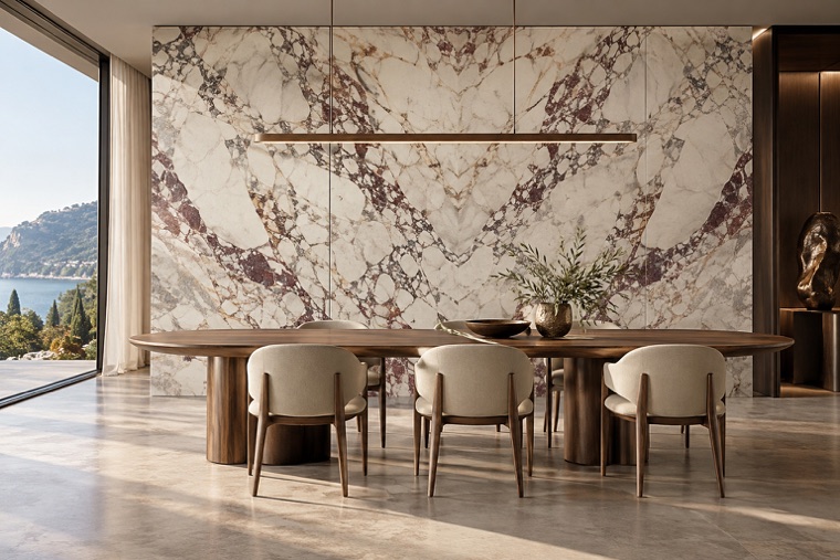 Porcelain slab interior