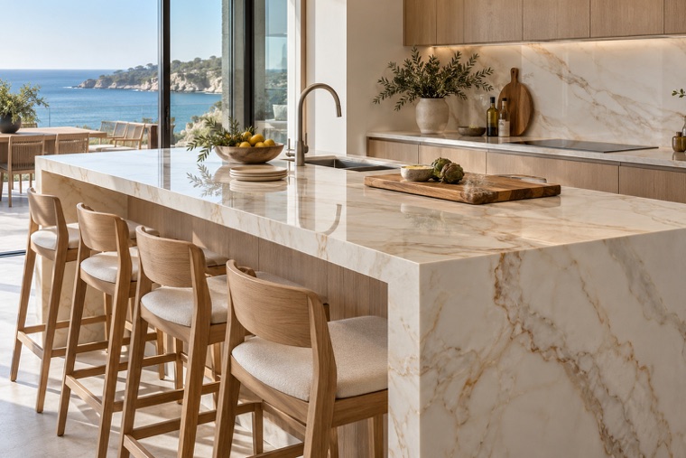 Porcelain slab interior