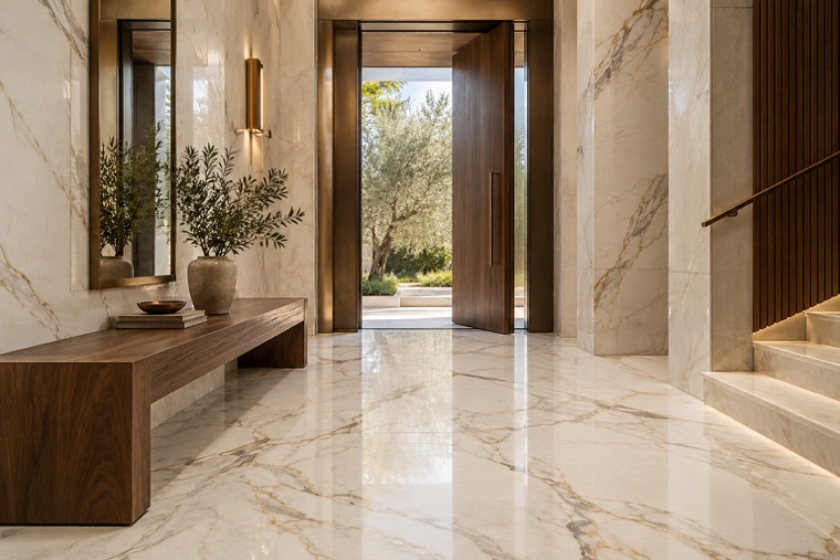 Porcelain slab interior