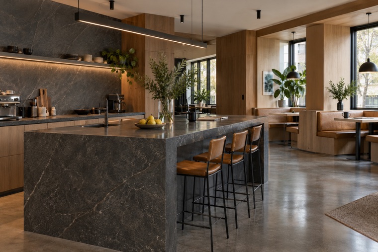 Porcelain slab interior