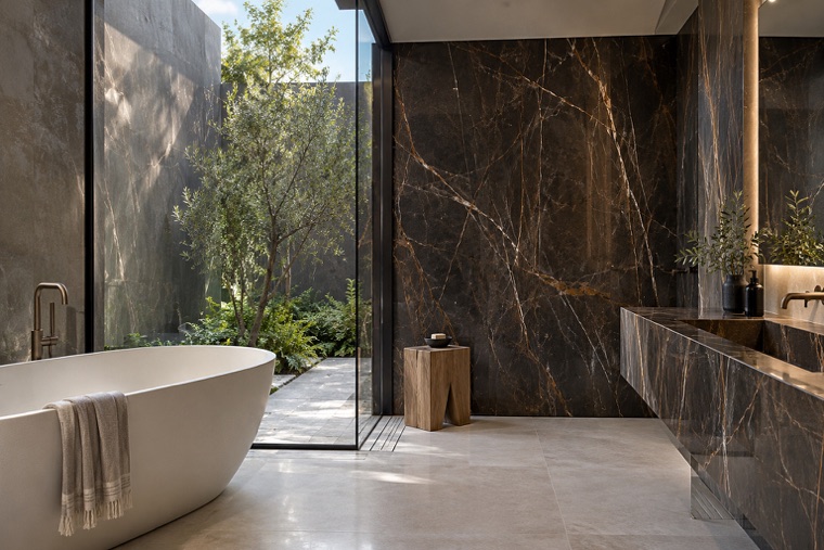 Porcelain slab interior