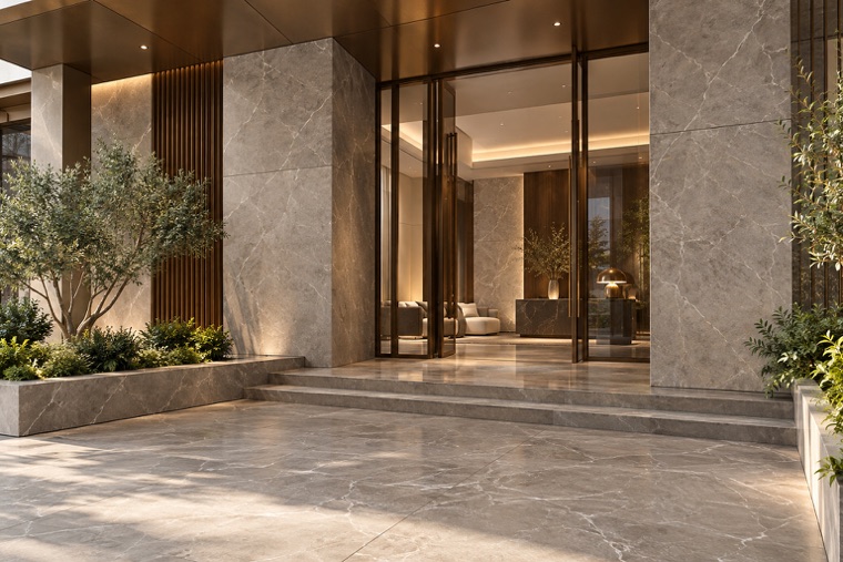 Porcelain slab interior