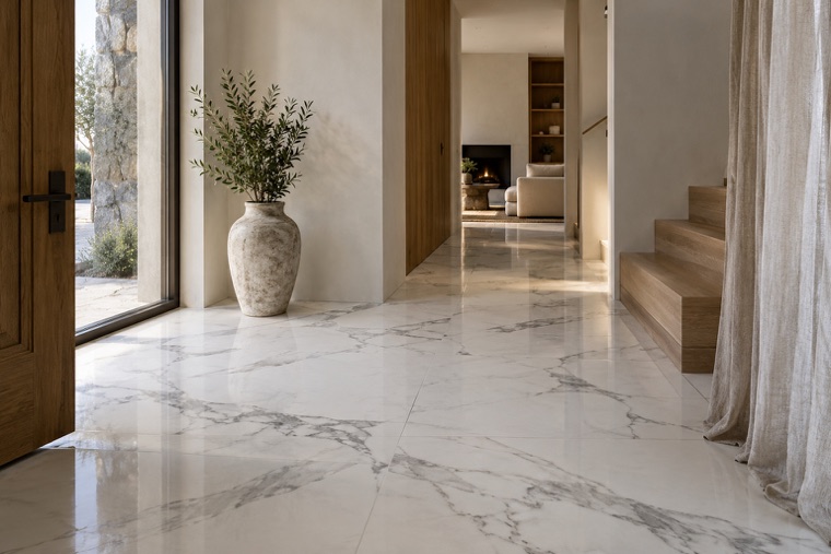 Porcelain slab interior