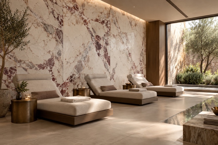 Porcelain slab interior