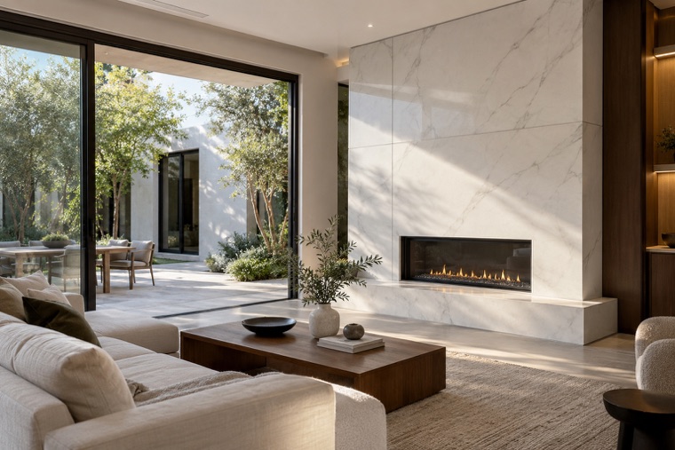 Porcelain slab interior