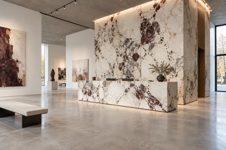 Porcelain slab interior