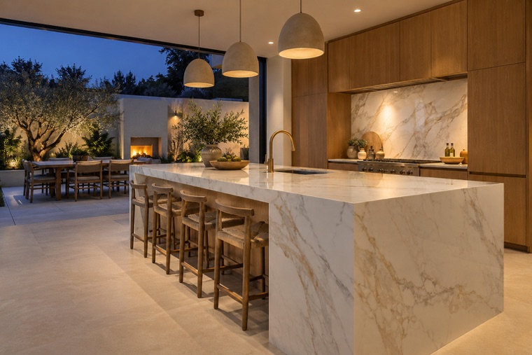 Porcelain slab interior