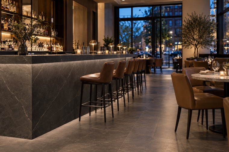Porcelain slab interior