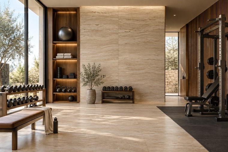 Porcelain slab interior
