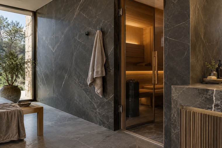 Porcelain slab interior