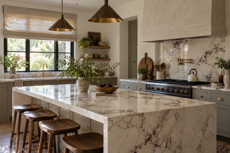 Porcelain slab interior