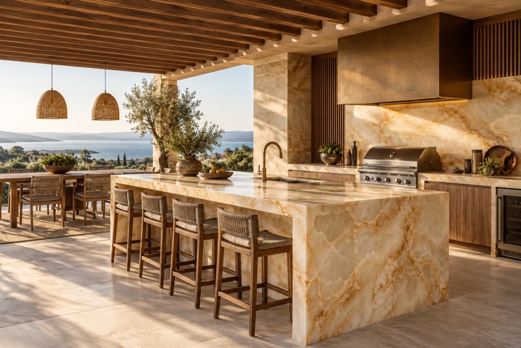 Porcelain slab interior