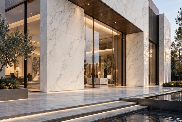 Porcelain slab interior